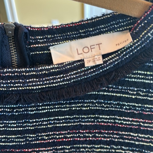 LOFT Tweed Shortsleeved Business Casual Dress - Picture 6 of 6